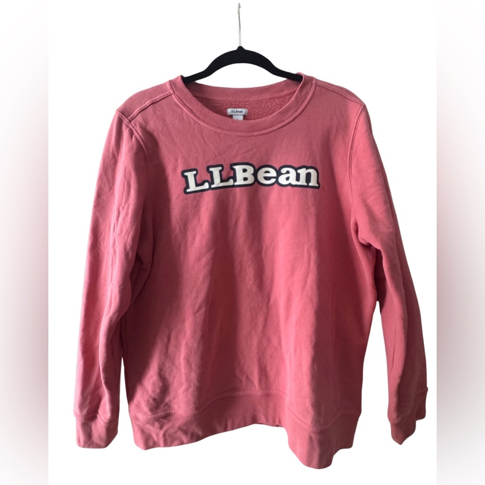 L.L. Bean Coral Fleece Crewneck Sweatshirt